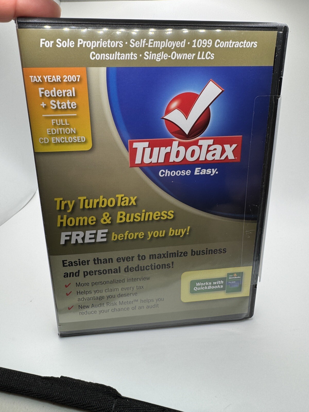 Turbo Tax 2007 Federal + State Full Edition CD Home & Business NEW