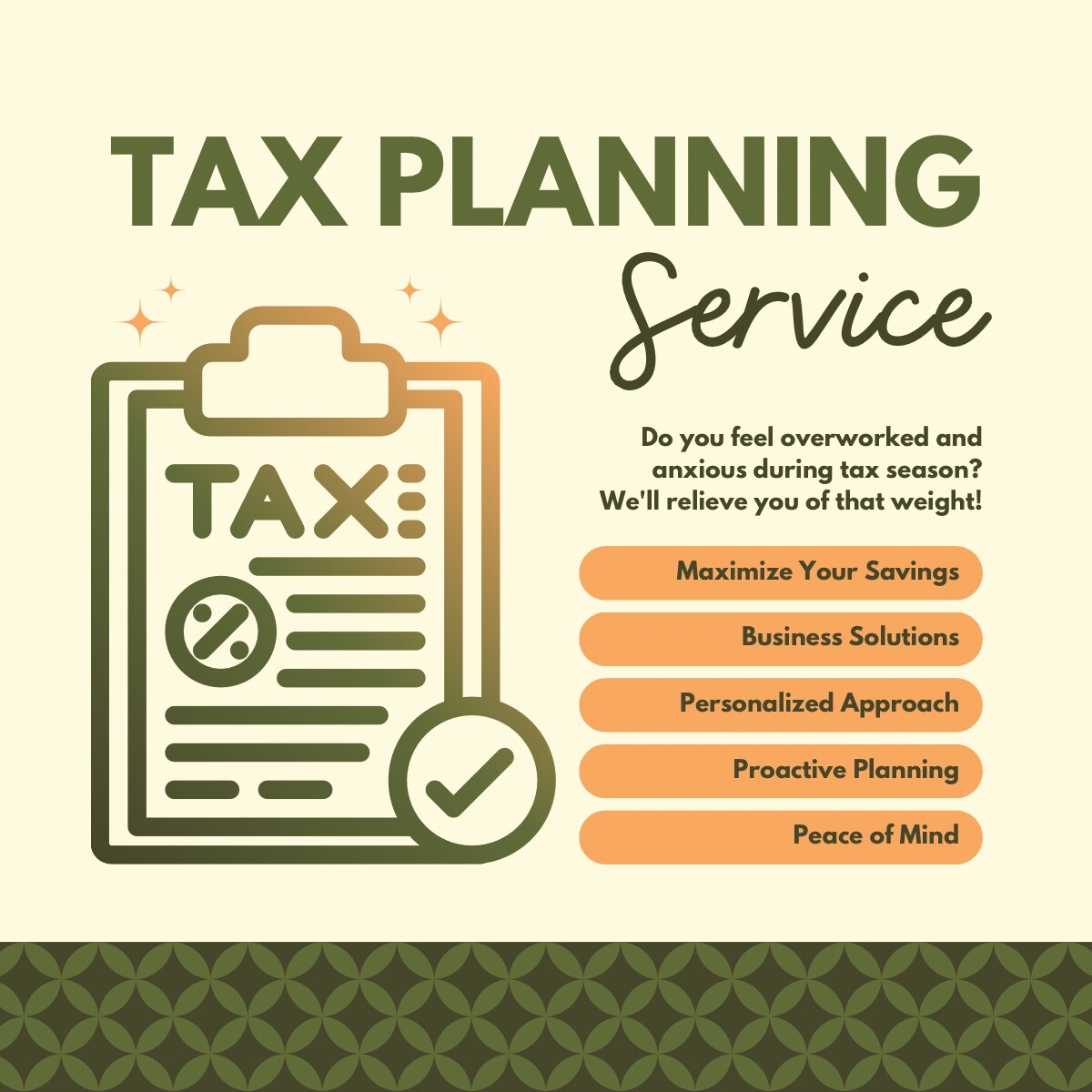 Professional income tax preparation