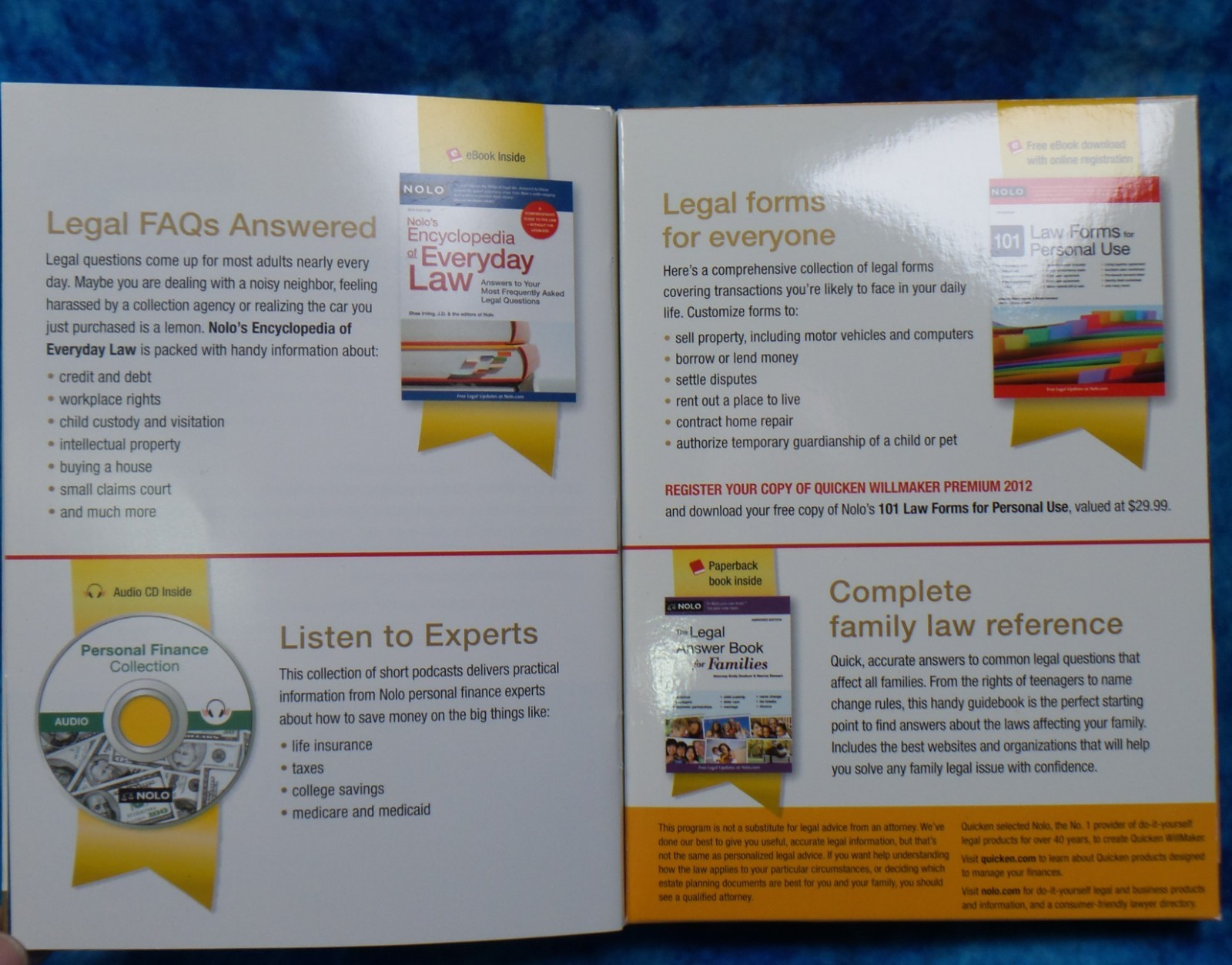 NOLO Quicken WillMaker PREMIUM 2012 Living Trust Estate Planning Software – NEW