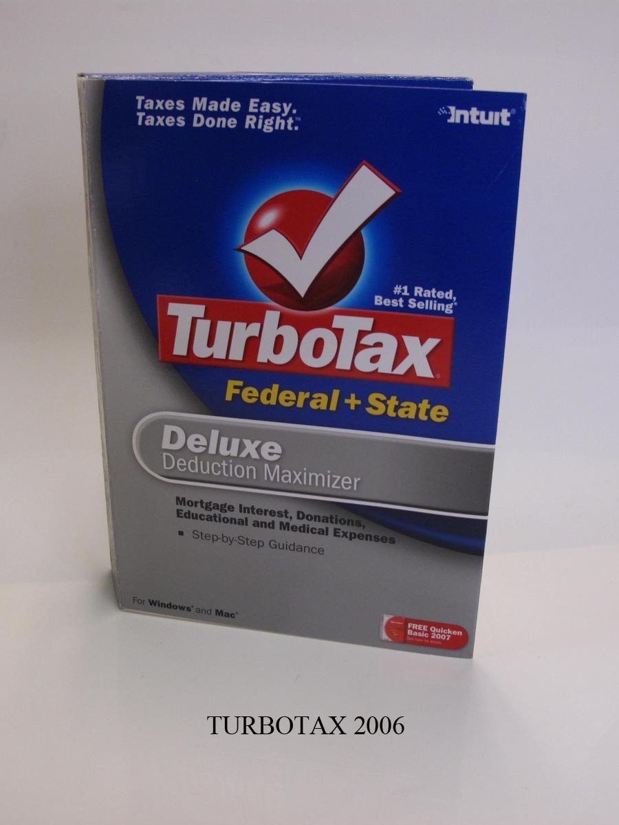 Turbotax 2006 Deluxe with state. Turbo tax. Pre-Owned