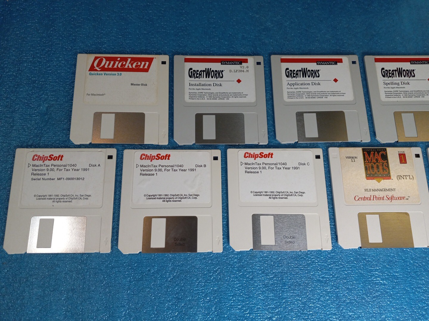 Symantec Macintosh Business Bundle MacInTax Quicken GreatWorks System 7 Apple