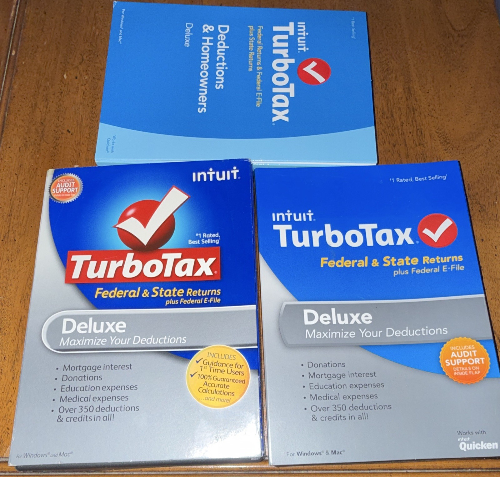 Intuit TurboTax Deluxe Tax Preparation Software 3 CD for Windows