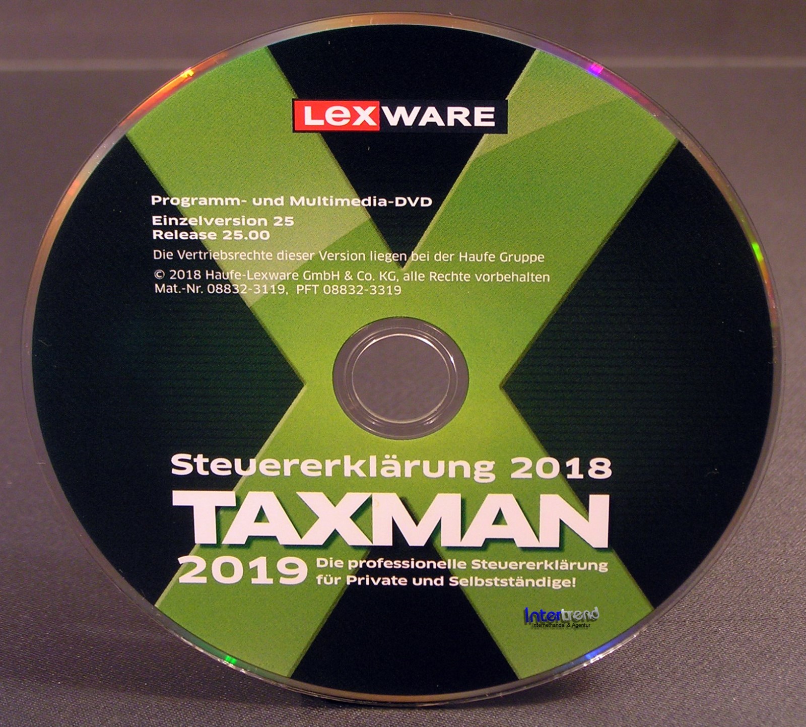 Lexware Taxman 2019 Vollversion Box + DVD Steuerjahr 2018 + Steuerhandbuch NEU