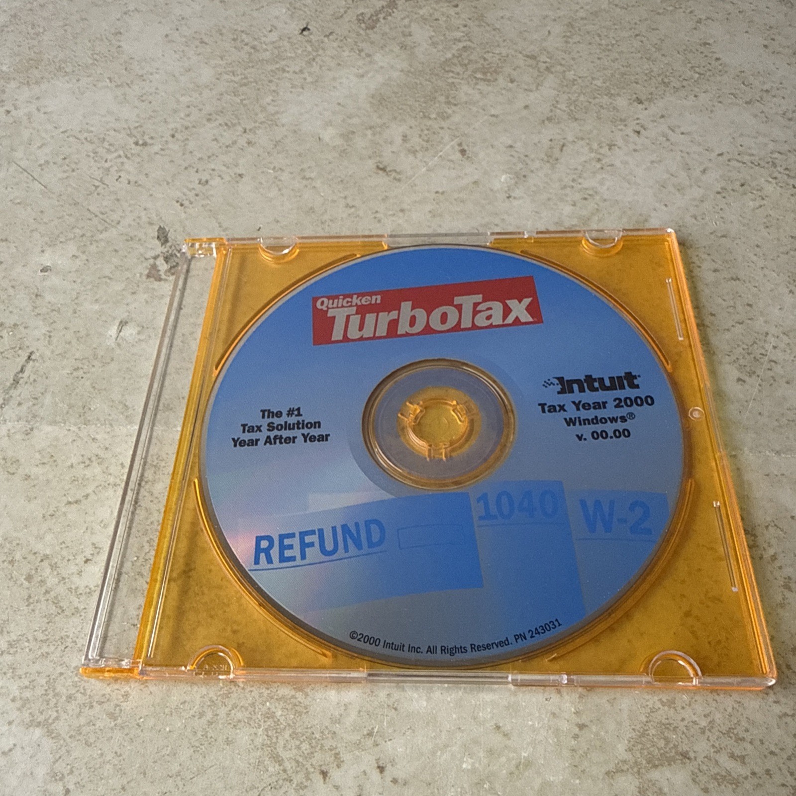 Intuit Turbotax 2000 Software in Jewel Case