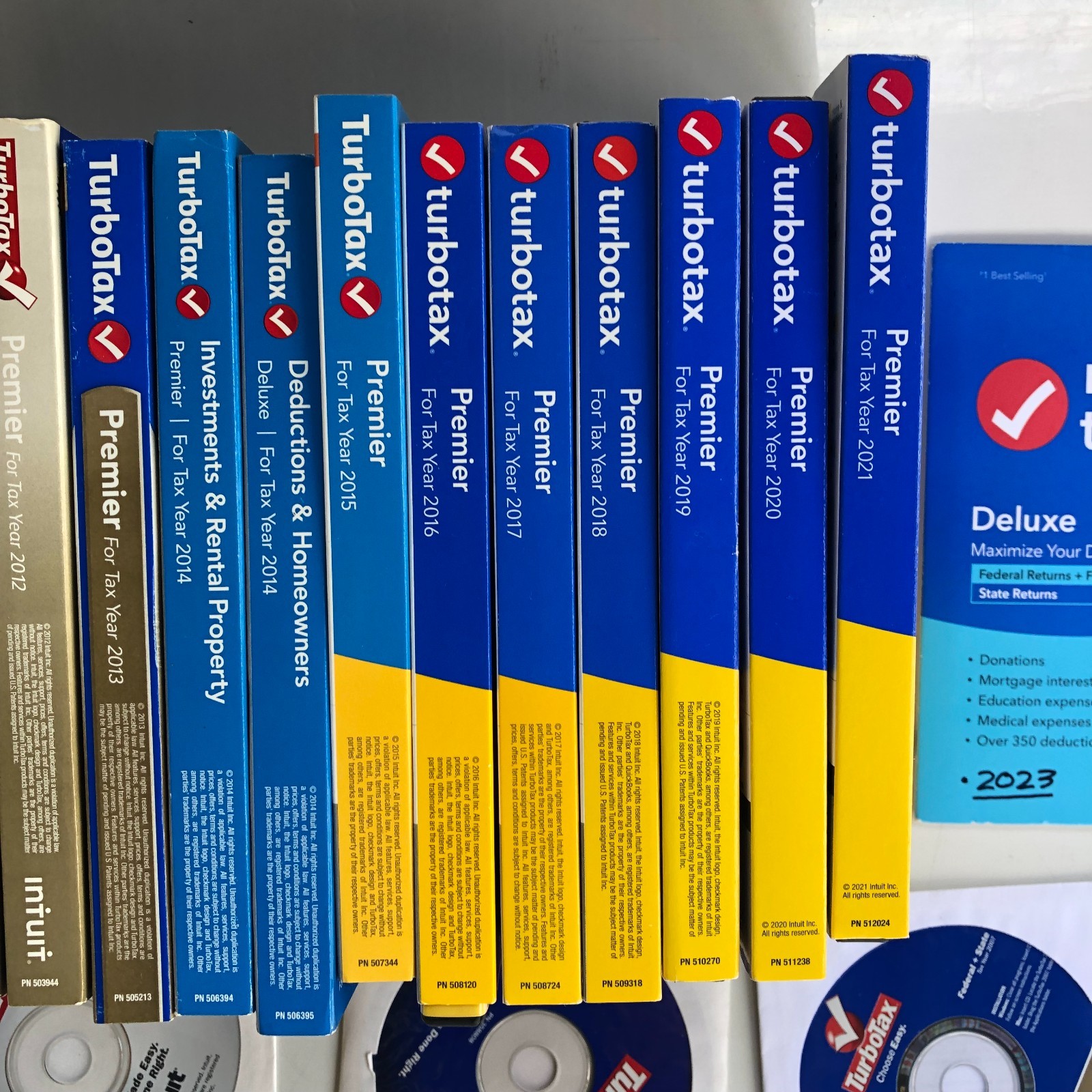 Lot of 22 Intuit TurboTax Home & Business Tax Software Mac & Windows 2002-2023