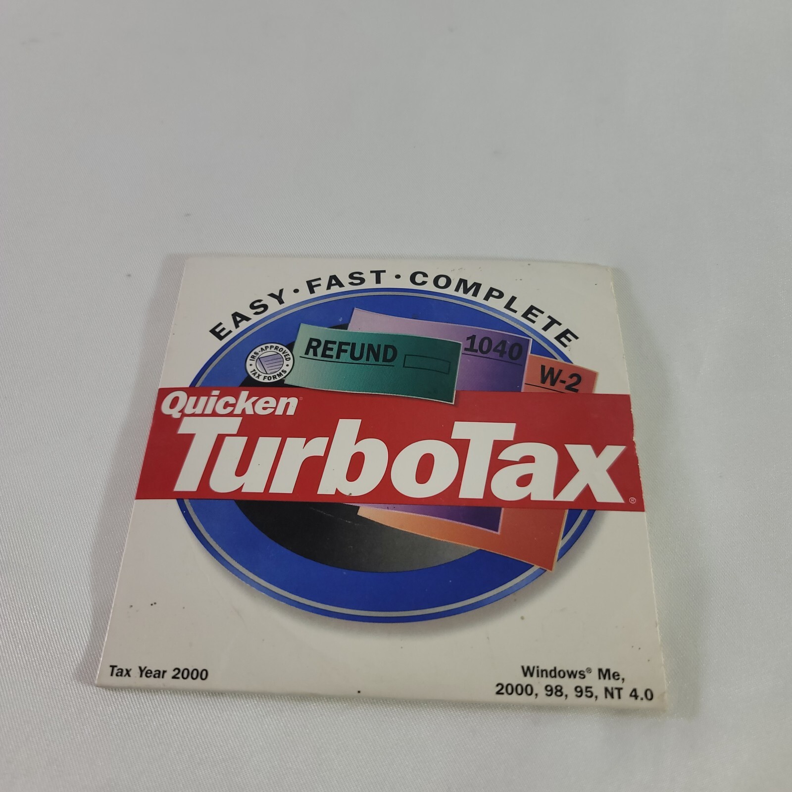 Quicken TurboTax Tax Year 2000 Software CD Windows 2000 98 95 NT 4.0 DISC ONLY