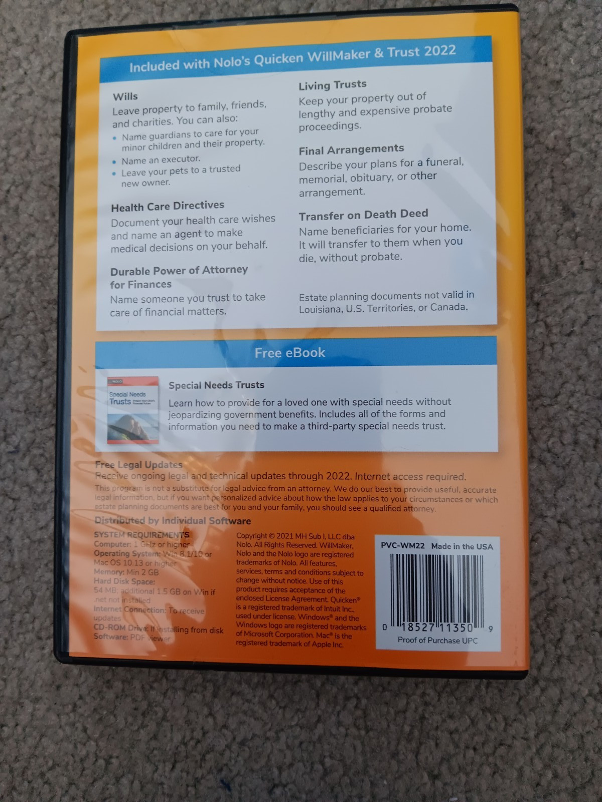 Quicken WillMaker & Trust 2022 Software- New
