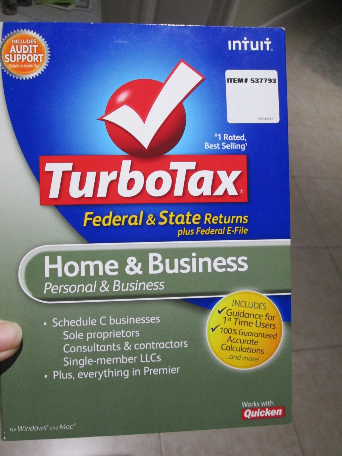 2010 TurboTax Federal Tax Return Home & Business Turbo Tax Intuit – Windows/Mac