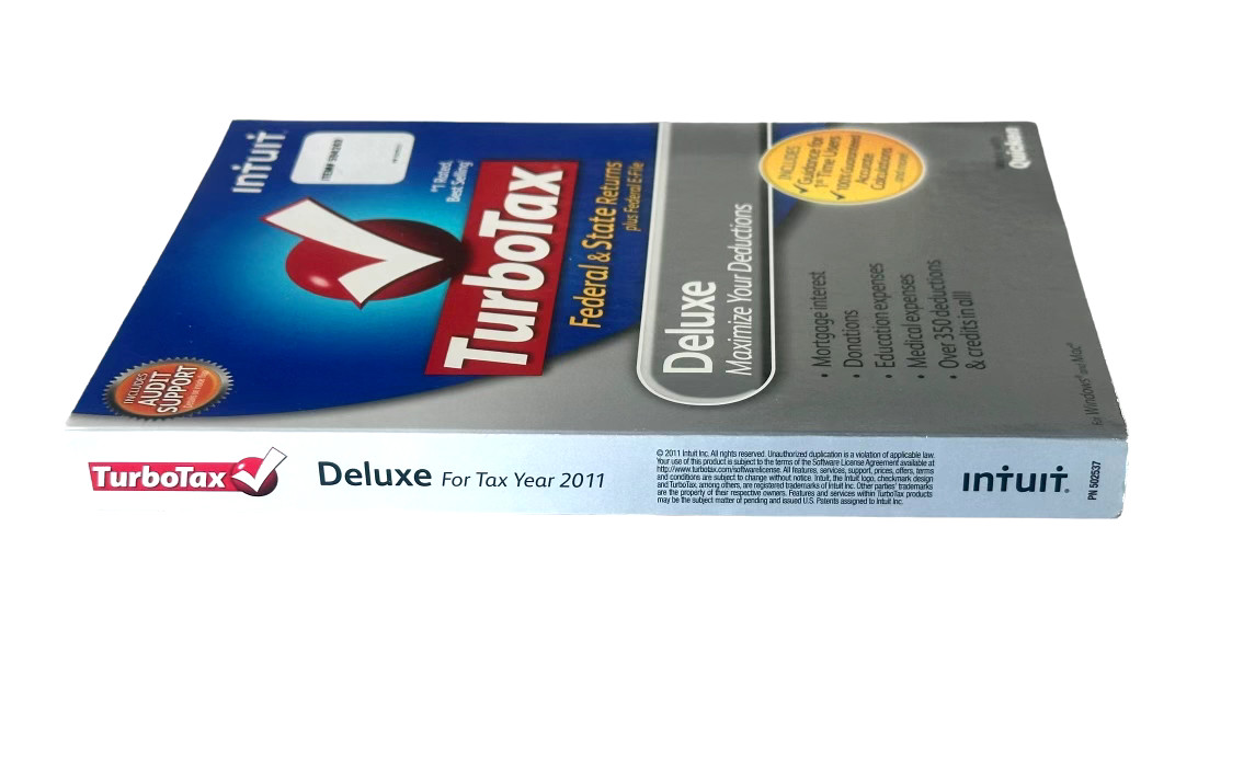 Intuit TurboTax Deluxe 2011 Federal & State Returns + E-File for Windows and MAC