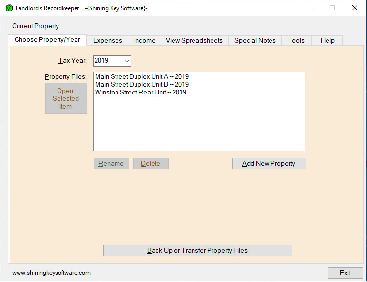 Landlord’s Recordkeeper: Rental Property Records Software [Download Version]