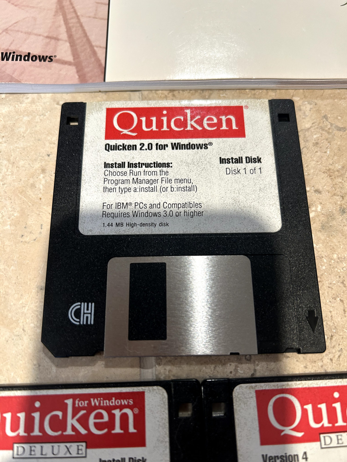 Quicken Basic ’98, Home & Busuness, ’98, ’99, & 2000 Finance Software Mixed lot