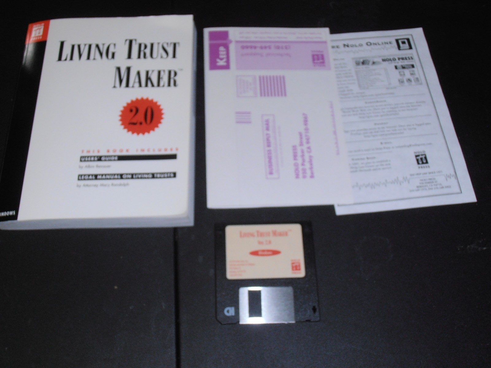 Living Trust Maker 2.0 (PC, 1994) Complete