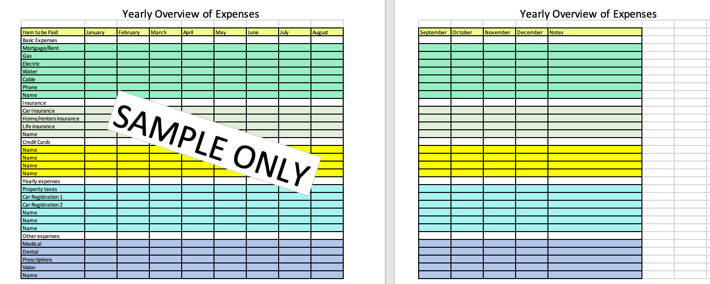 Excel Budget Template | Personal Finance Spreadsheet | 12 Month Budget Tracker