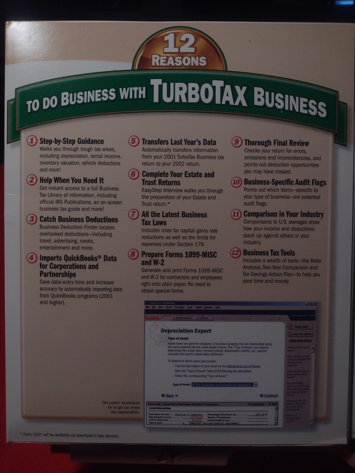 2002 TurboTax Business Federal CD Windows