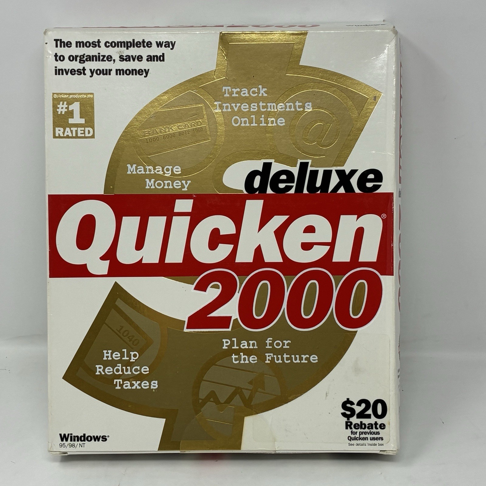 Deluxe Quicken 2000 Personal Financial Software Win 95 98 NT 4 Full Retail Box