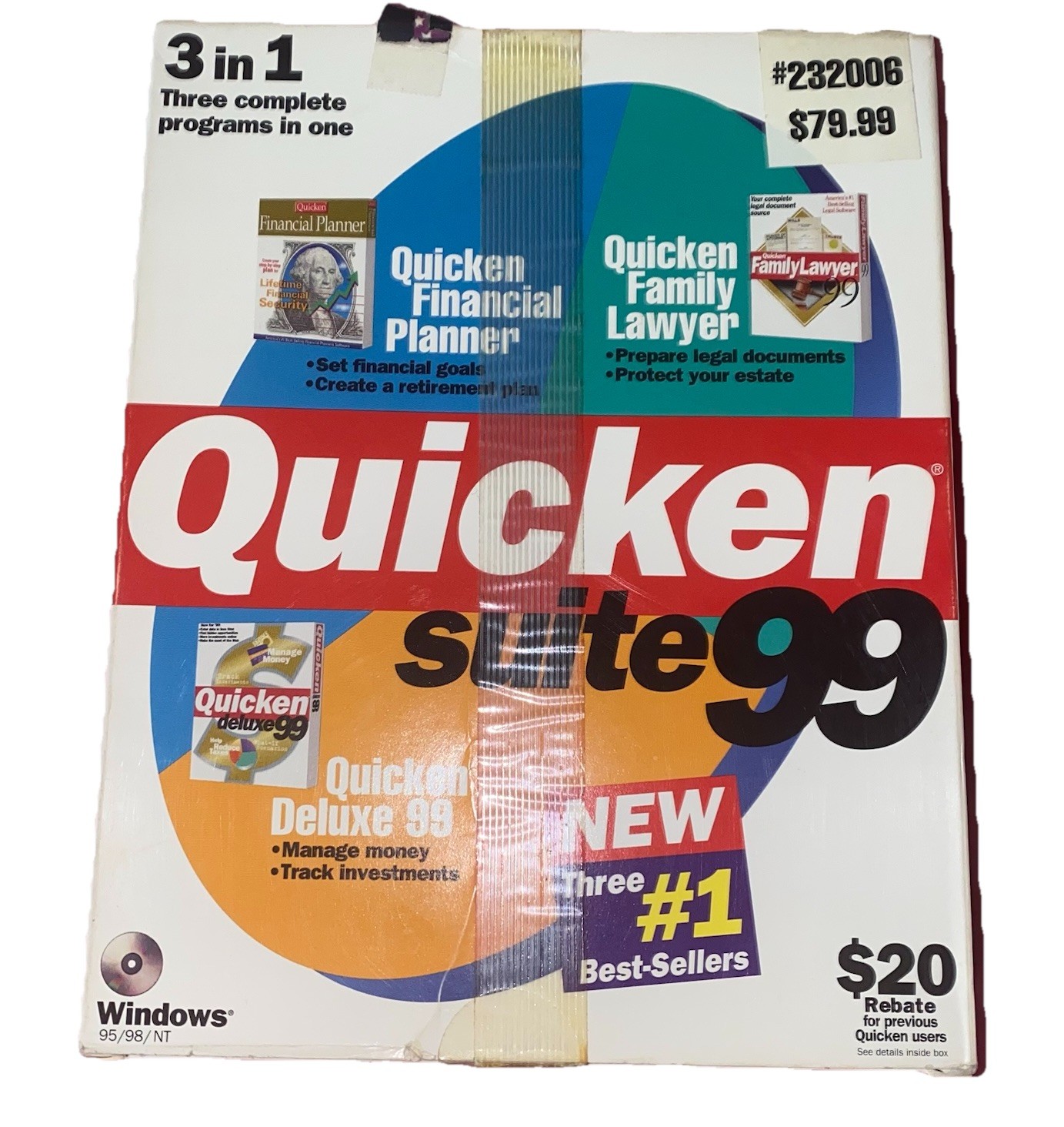 Quicken Suite 99 For Windows 95 / 98 / NT w/Family Lawyer & Financial Planner