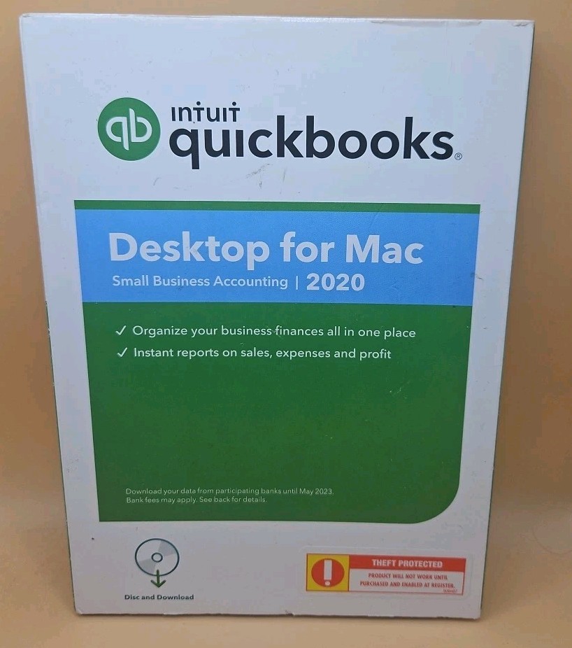 INTUIT QUICKBOOKS DESKTOP 2020 FOR MAC FULL DVD RETAIL BOX VER