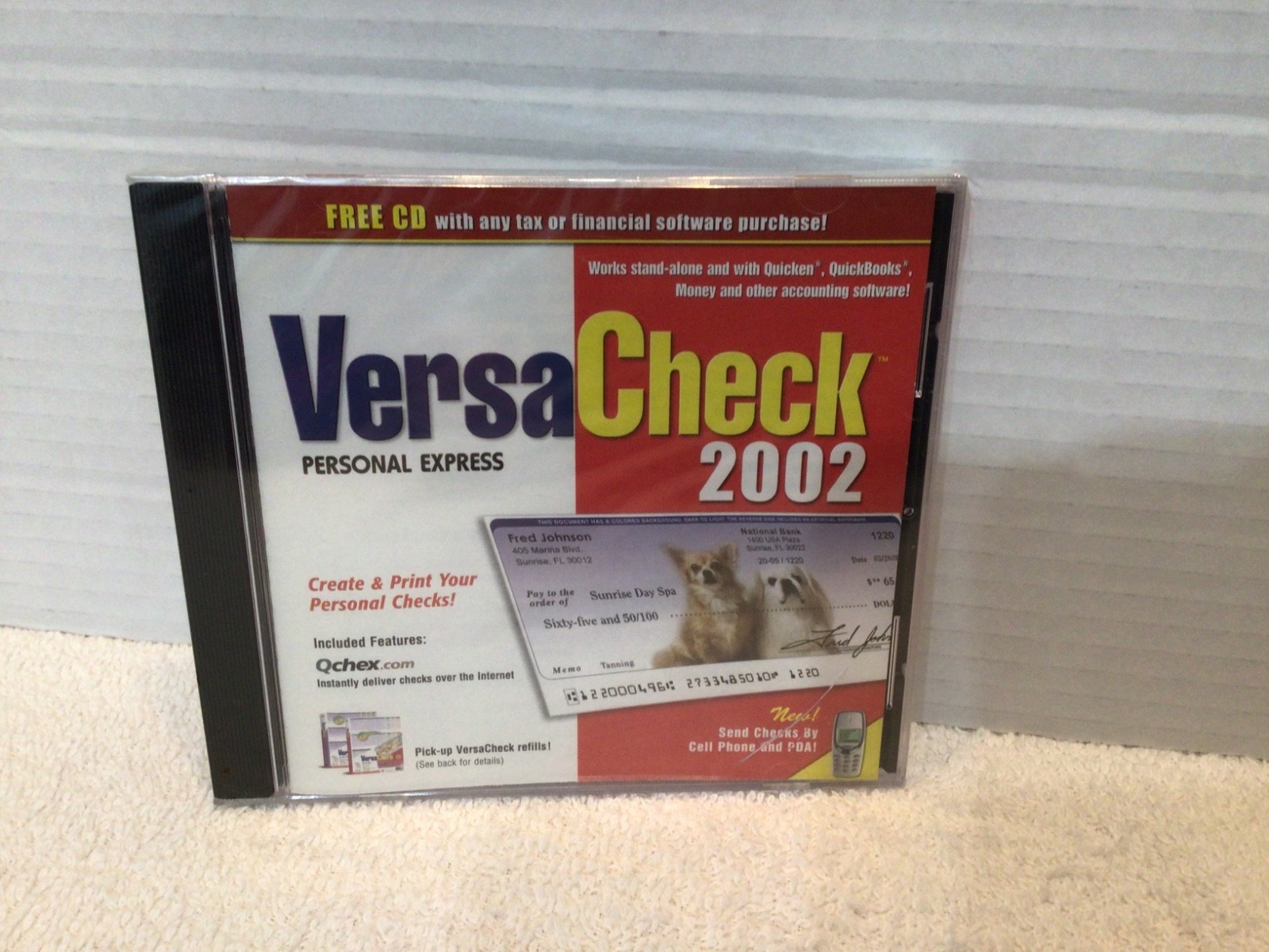 VersaCheck Personal Express 2002 PC CD ROM NOS SEALED READ