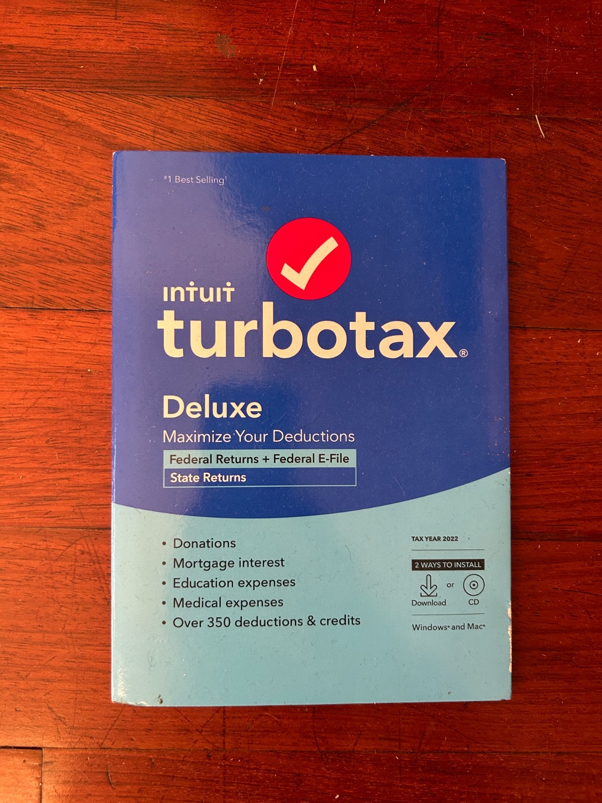 Intuit Turbotax Deluxe 2022 Federal and State Tax Software Brand New Sealed