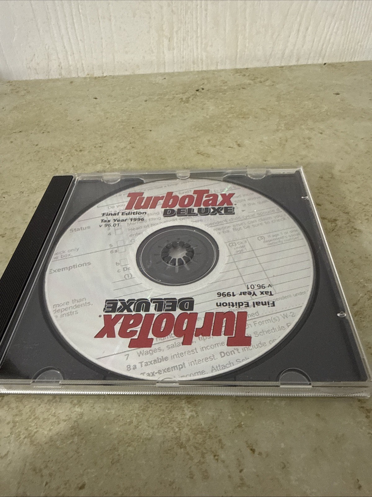 Intuit Turbotax Deluxe 1996 Software in Jewel Case