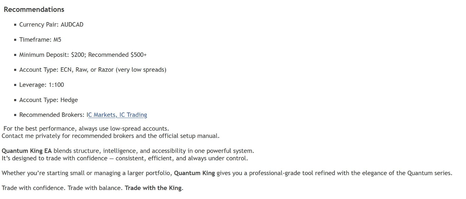 v3.1 Quantum King EA MQL5 MT5 metatrader algo trading robot scalping ftmo