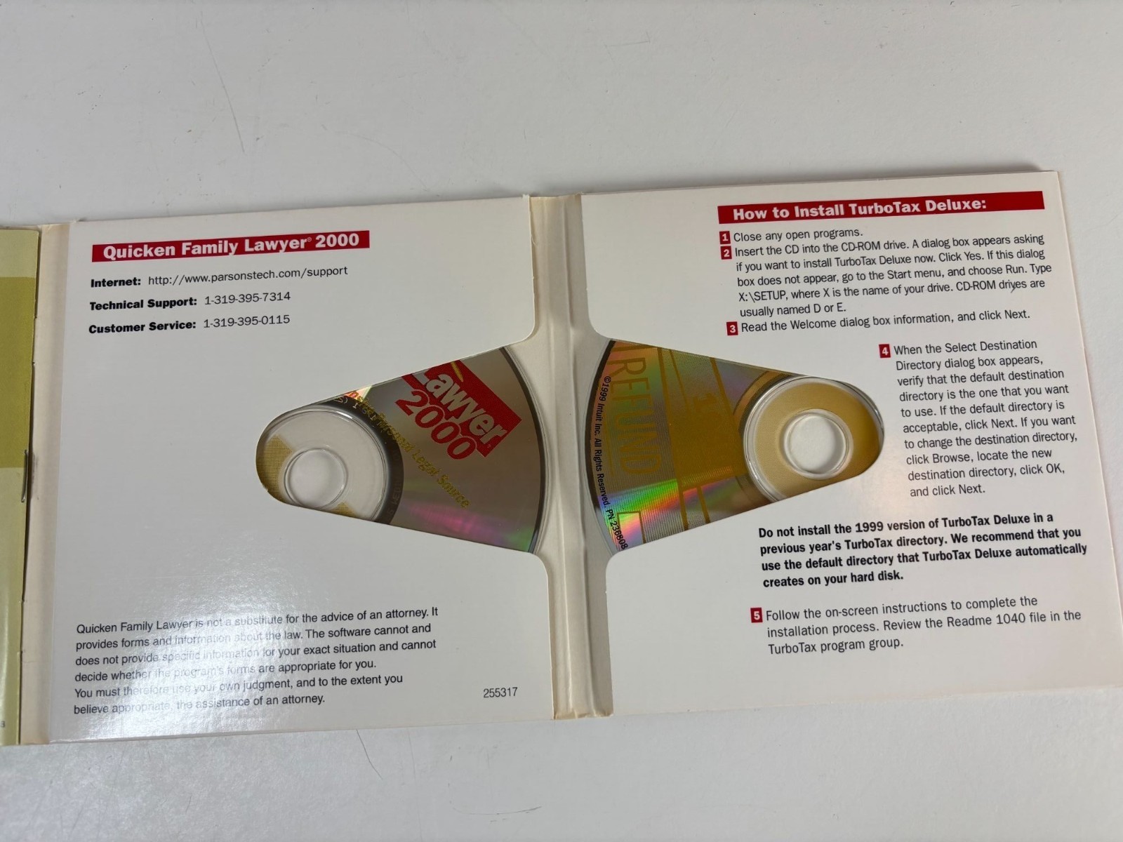 Quicken 2000 Suite For Windows – Turbo Tax, Quicken Deluxe, Family Lawyer