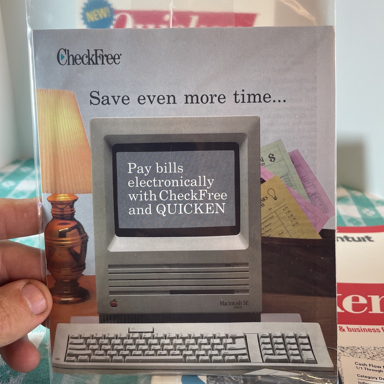 Macintosh 3.0 Quicken manage home & business finances intuit 1991 Floppy Disk