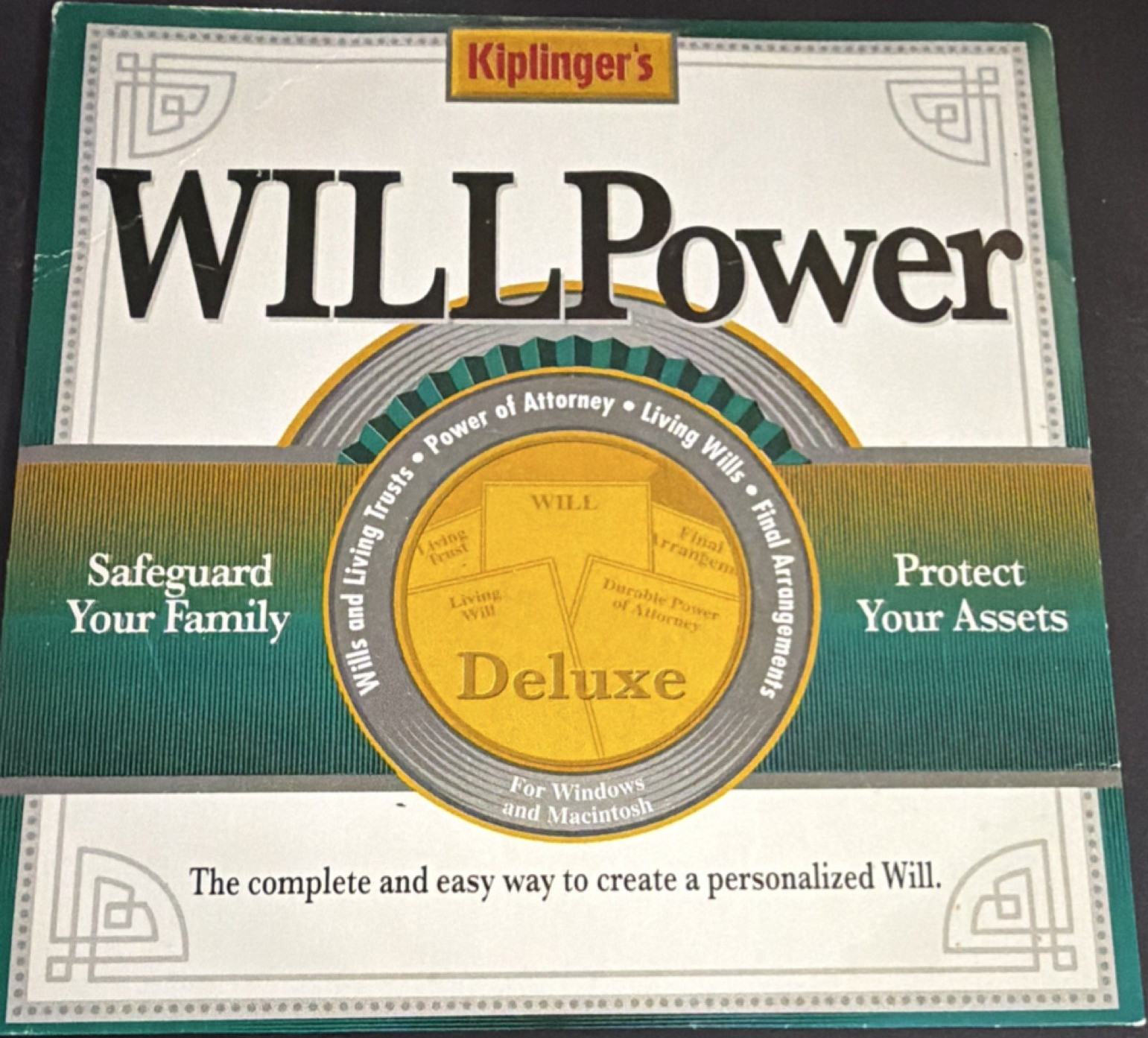 Kiplinger’s WILLPower Deluxe Home Legal CD for Windows & Macintosh