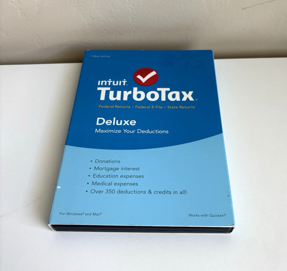 Intuit Turbotax 2015 Deluxe Federal & State maximize your deductions New sealed