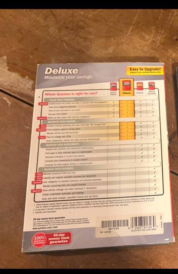 Intuit Quicken 2008 Deluxe For Windows