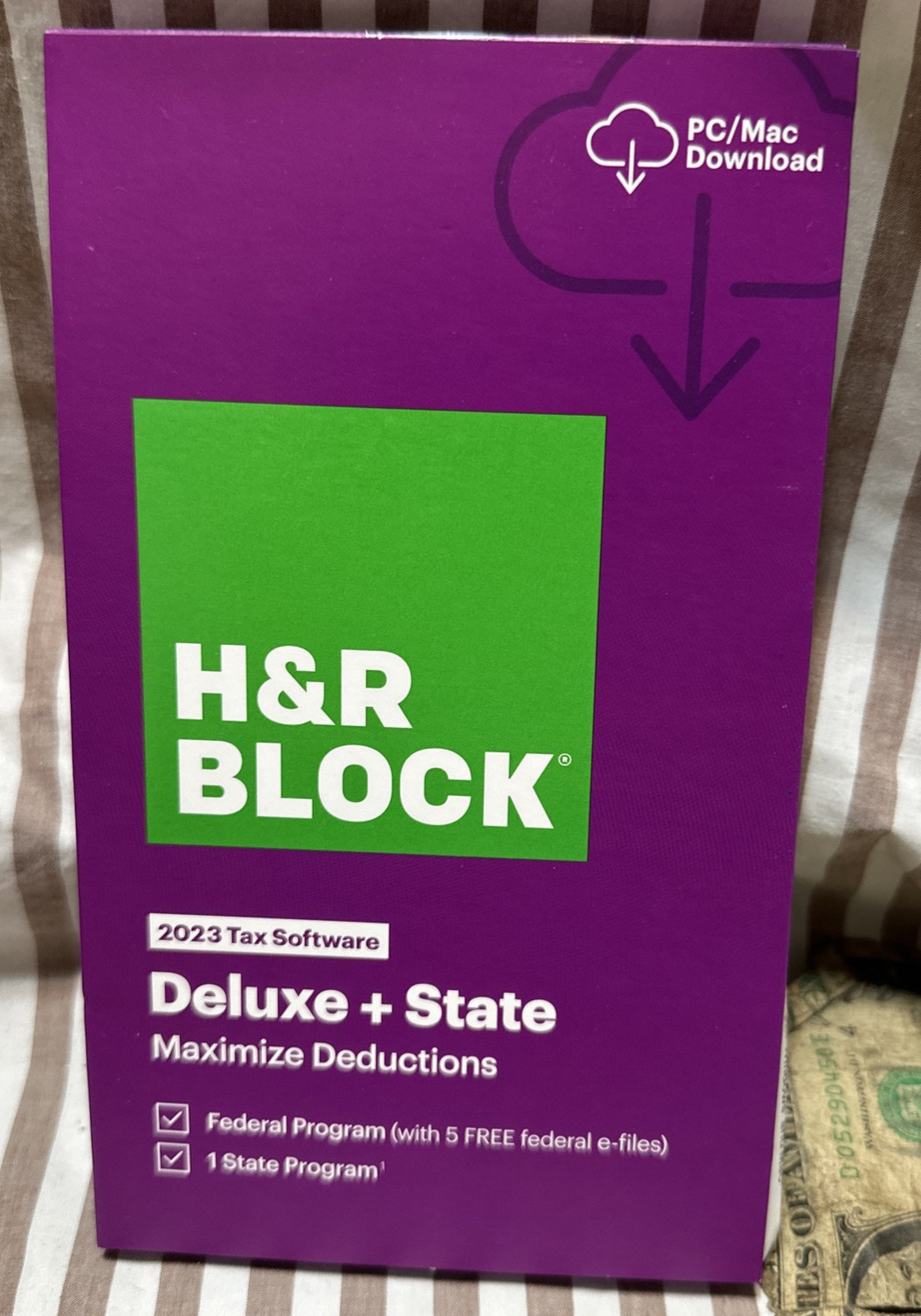 2023 H&R Block Tax Software Deluxe w State 2023 PC MAC Download Key turbotax