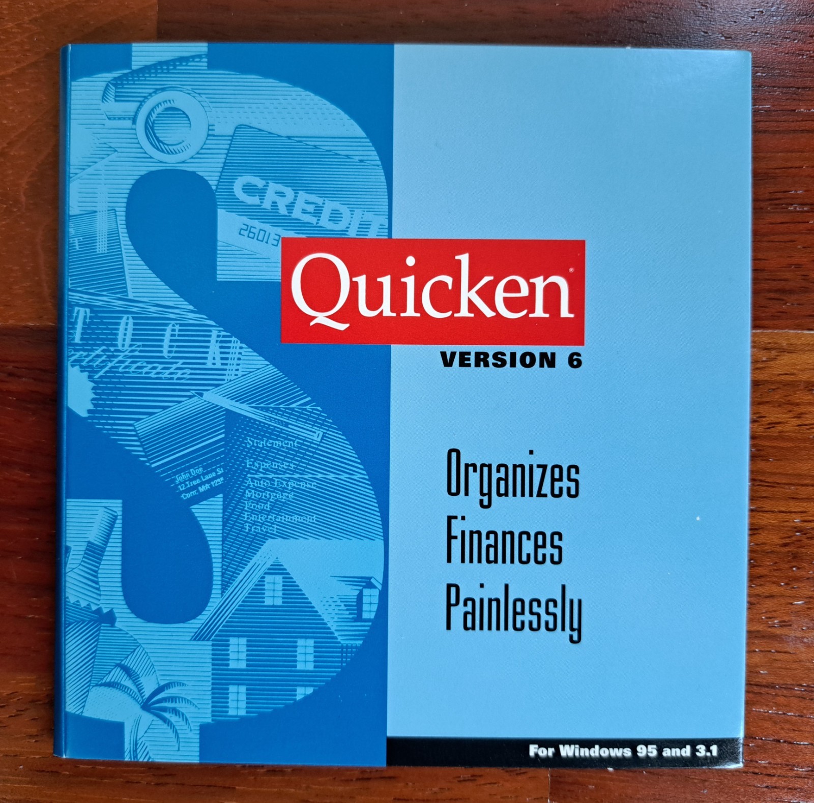 Quicken Version 6 for Windows 95 and 3.1, 1996, CD