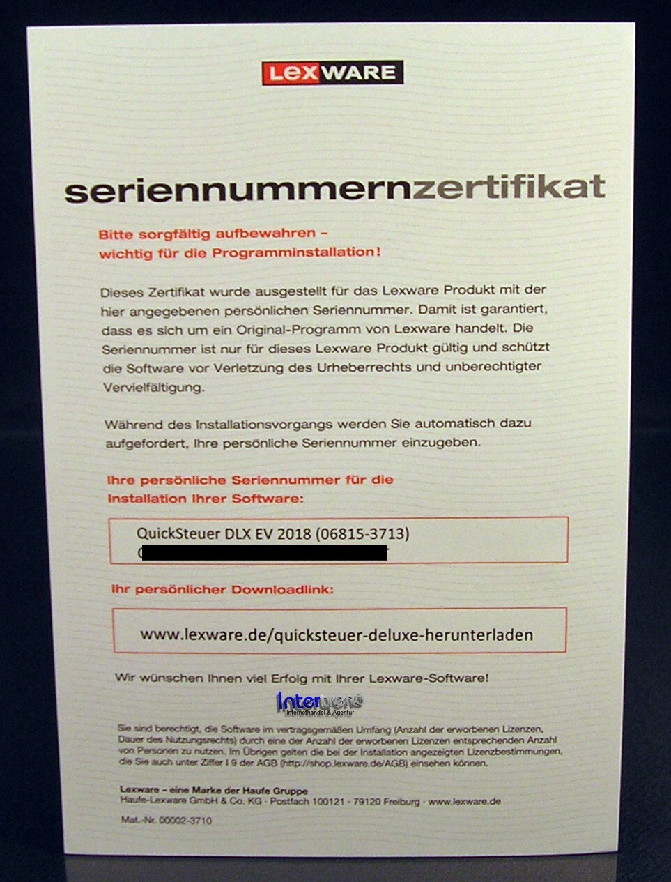 Lexware QuickSteuer Deluxe 2018 Full Version Box CD Manual + Konz Tax Year 2017