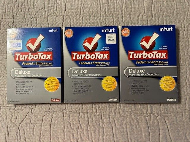 TurboTax 2007-2013 Deluxe Plus 2014 Investments & Rental Property – Lot of 8