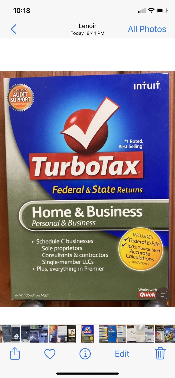 2008 Intuit TurboTax Home & Business Federal & State Windows & MAC