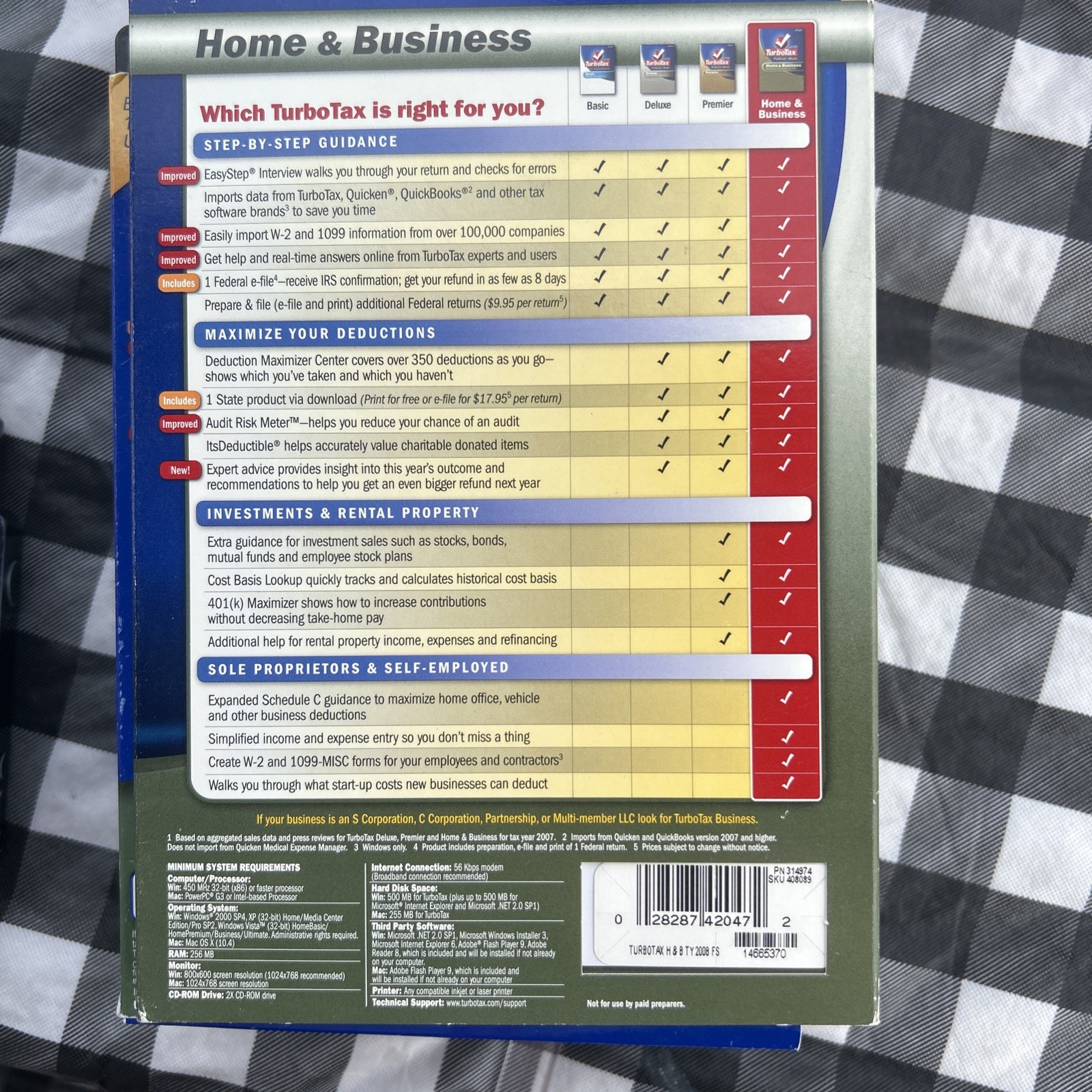 Lot of 6 Intuit TurboTax Home & Business Federal + State CD/DVD Windows Mac