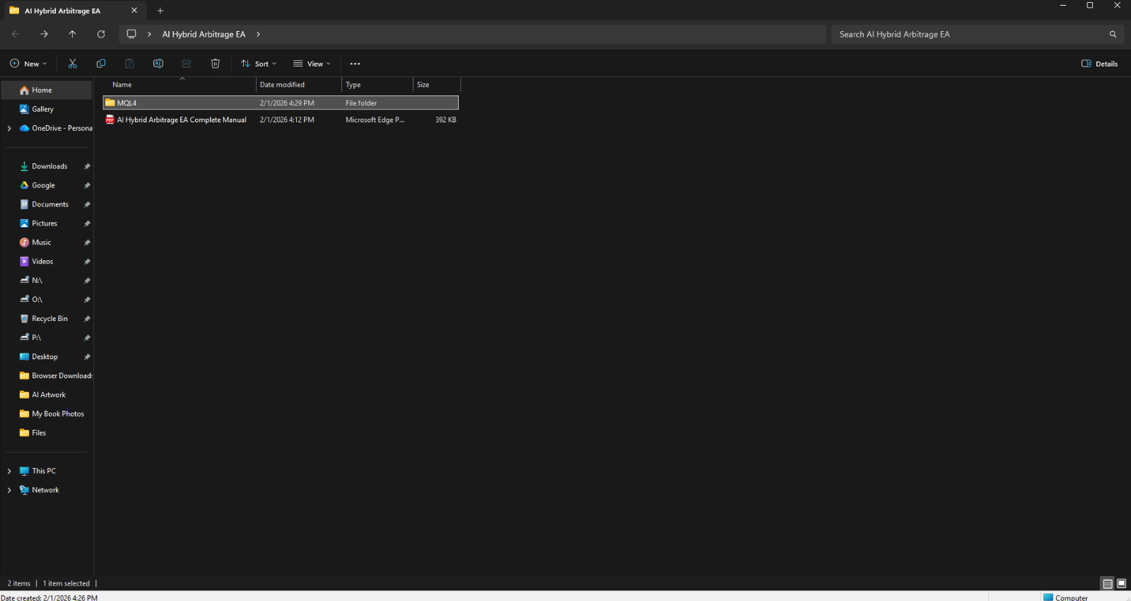 AI Hybrid Arbitrage EA – MT4