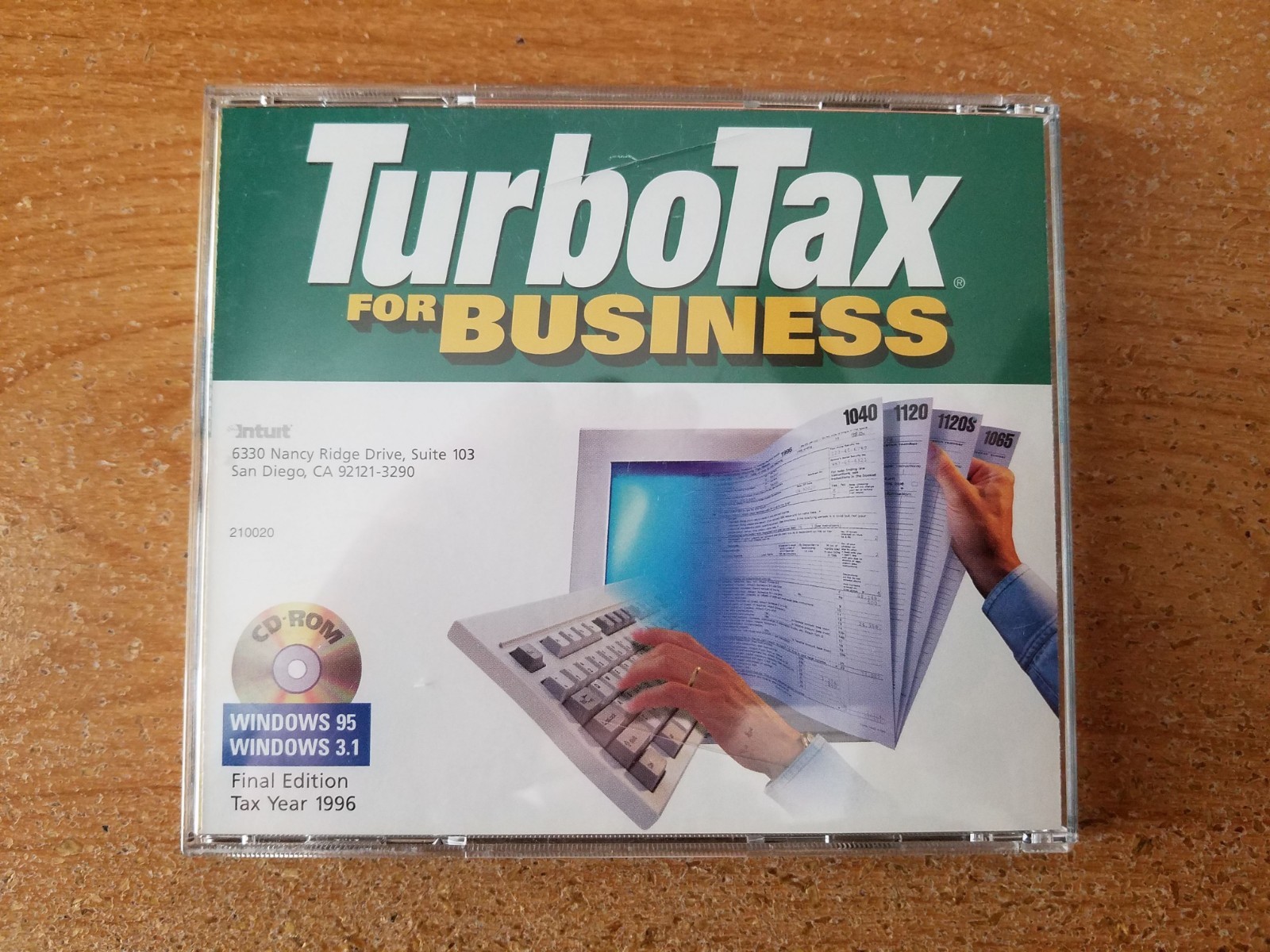 Intuit TurboTax for Business 1996 – Windows 95 and Windows 3.1
