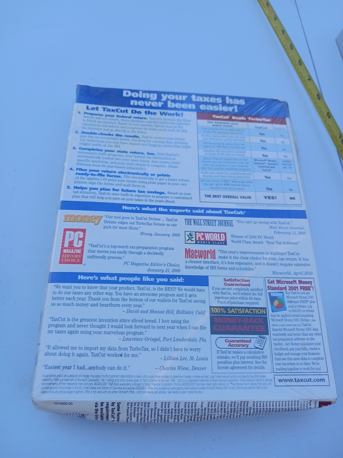 Vintage Kiplinger Tax Cut Software Nos 2001 Damaged Box