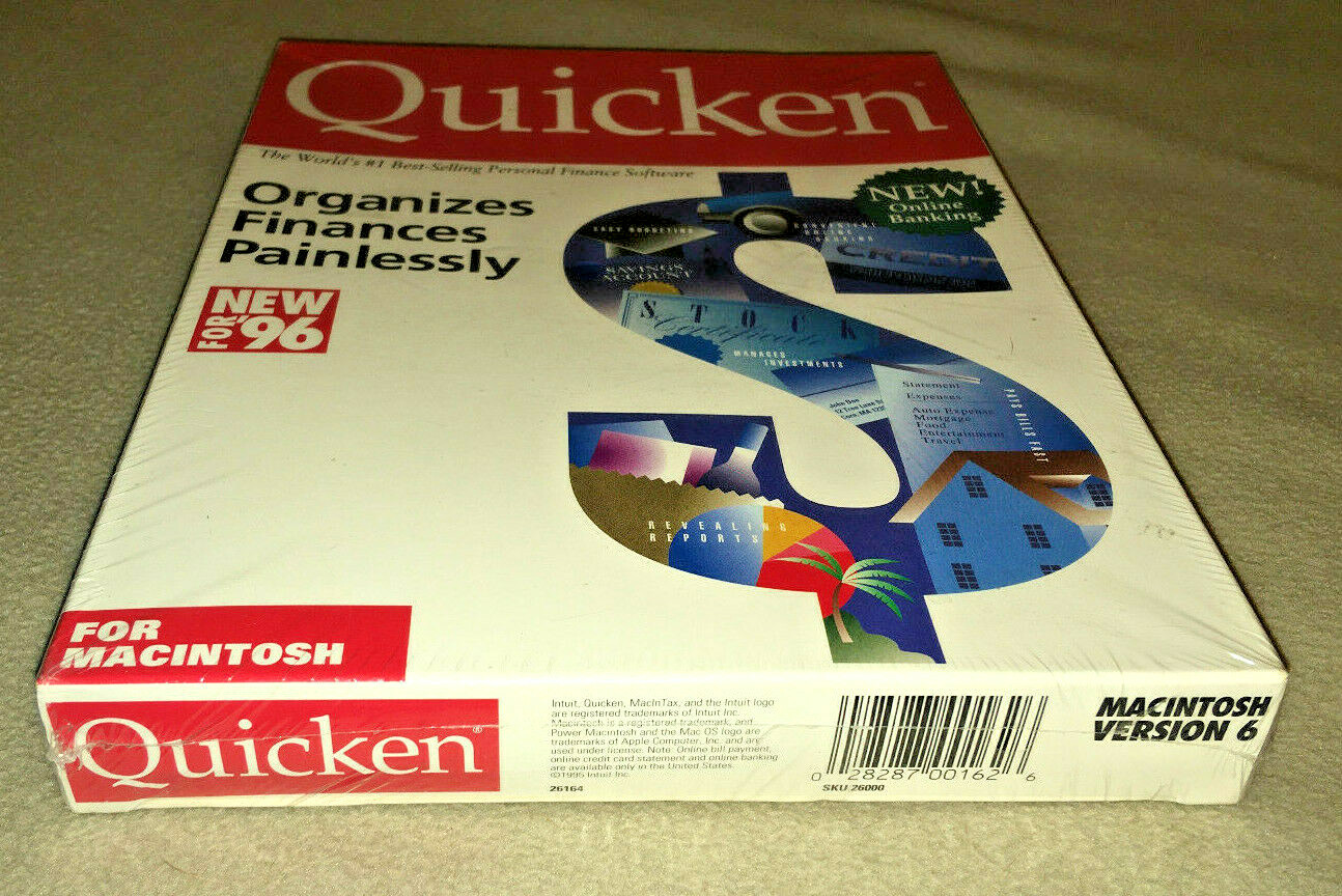 Quicken Macintosh Version 6 (3.5″) {NEW-SEALED-SHRINK-NEAR MINT}