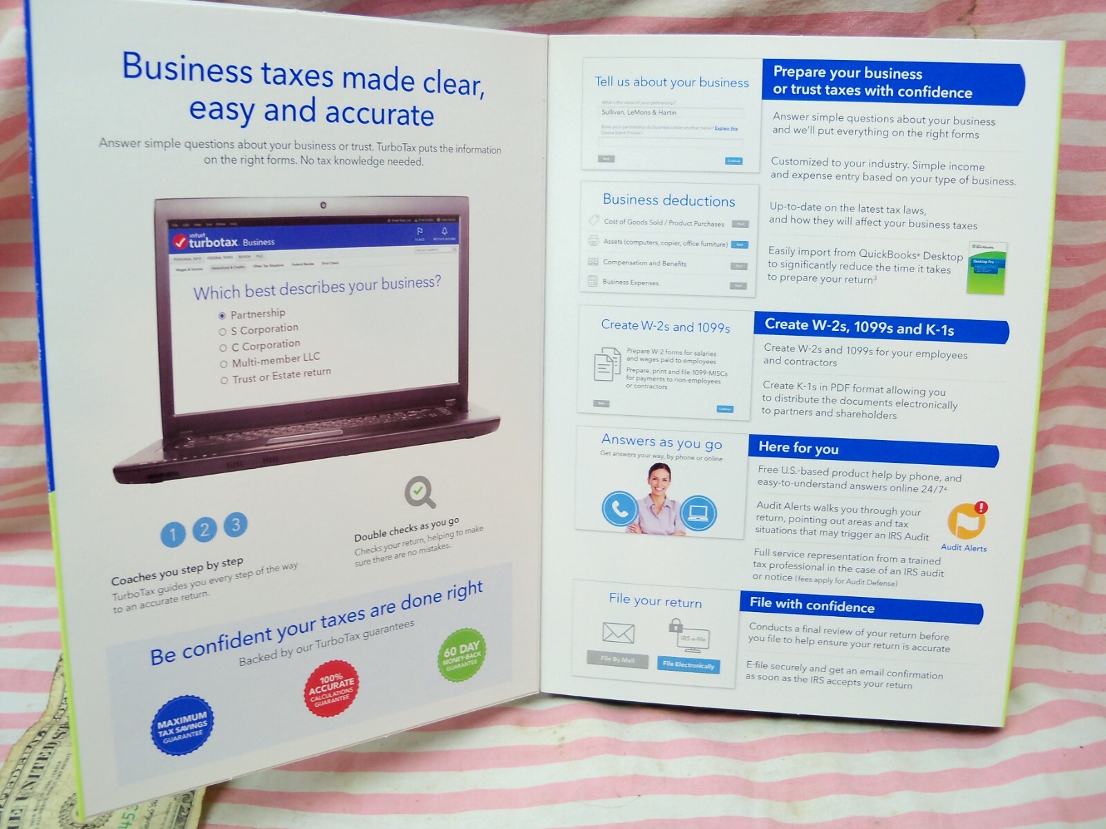 Intuit TurboTax Business 2018 Year Partnership LLC Trust Estate CD NEW Sealed