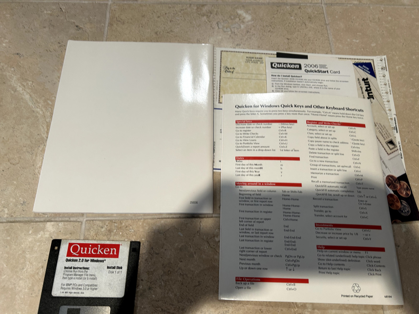 Quicken Basic ’98, Home & Busuness, ’98, ’99, & 2000 Finance Software Mixed lot