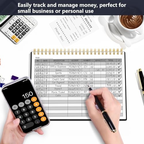 Accounting Ledger Book A5 Horizontal Ledger Books for Small Business Black