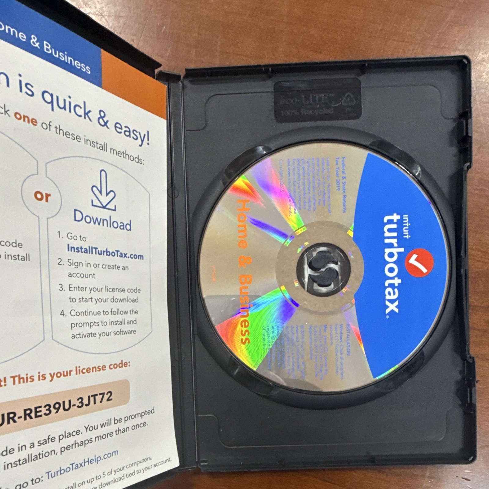 Intuit TurboTax Home & Business Tax Prep Software CD English Win/Mac 5 Devices