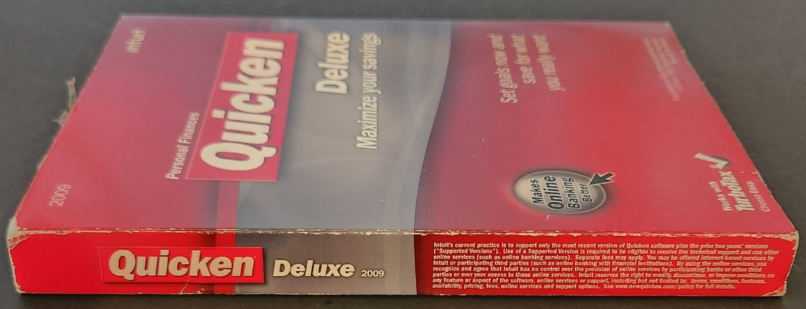 2009 Quicken Deluxe Intuit Disc PSA Clean w/ Case & Guide – No Key Code