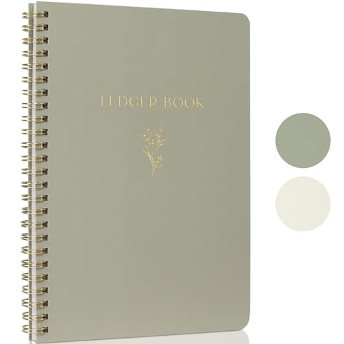 Easy to Use Accounting Ledger Book – The Perfect Expense Tracker Sage Green