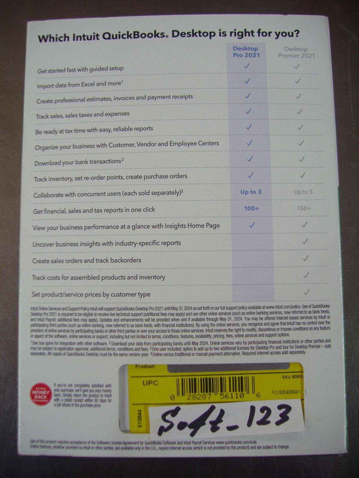 INTUIT QUICKBOOKS PRO 2021 FOR WINDOWS 8, 10 & 11 PC PERMANENT VERSION =SEALED=