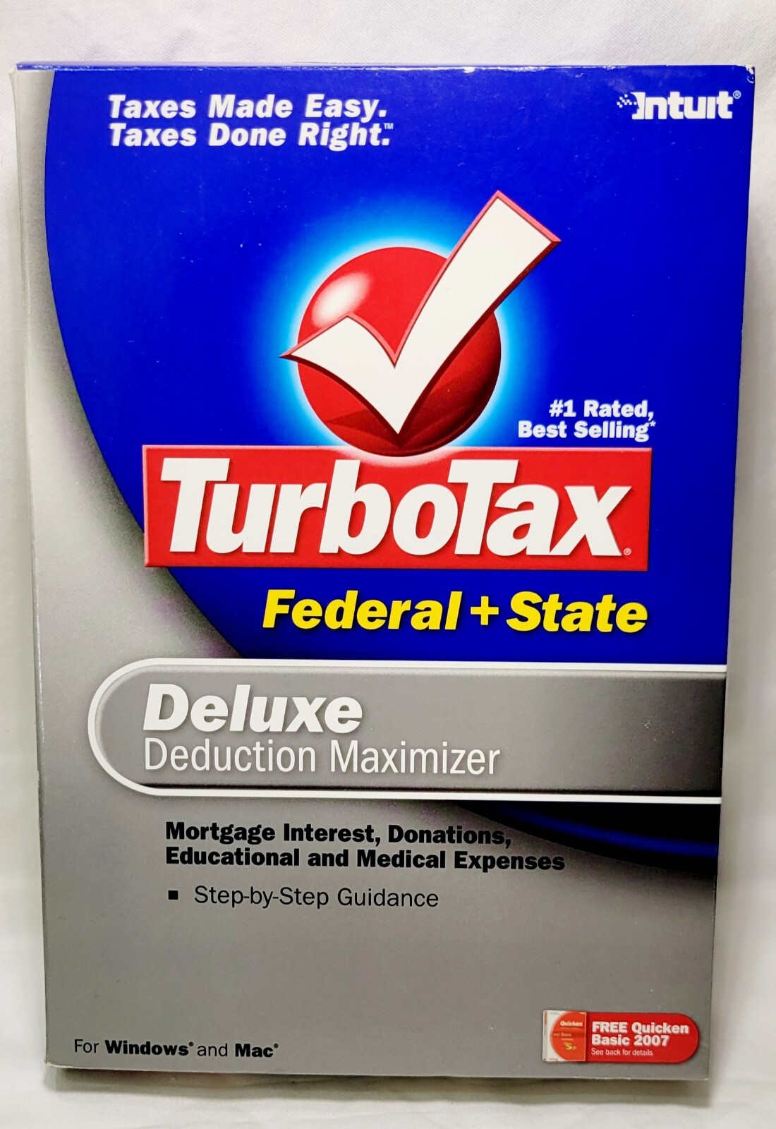 Turbo Tax 2006 Deluxe Federal & State Return Software for PC New In Box! Sealed!