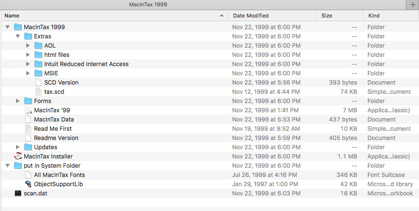 Quicken MacInTax 1999 Tax Year For Mac OS 7.6 to 9.x