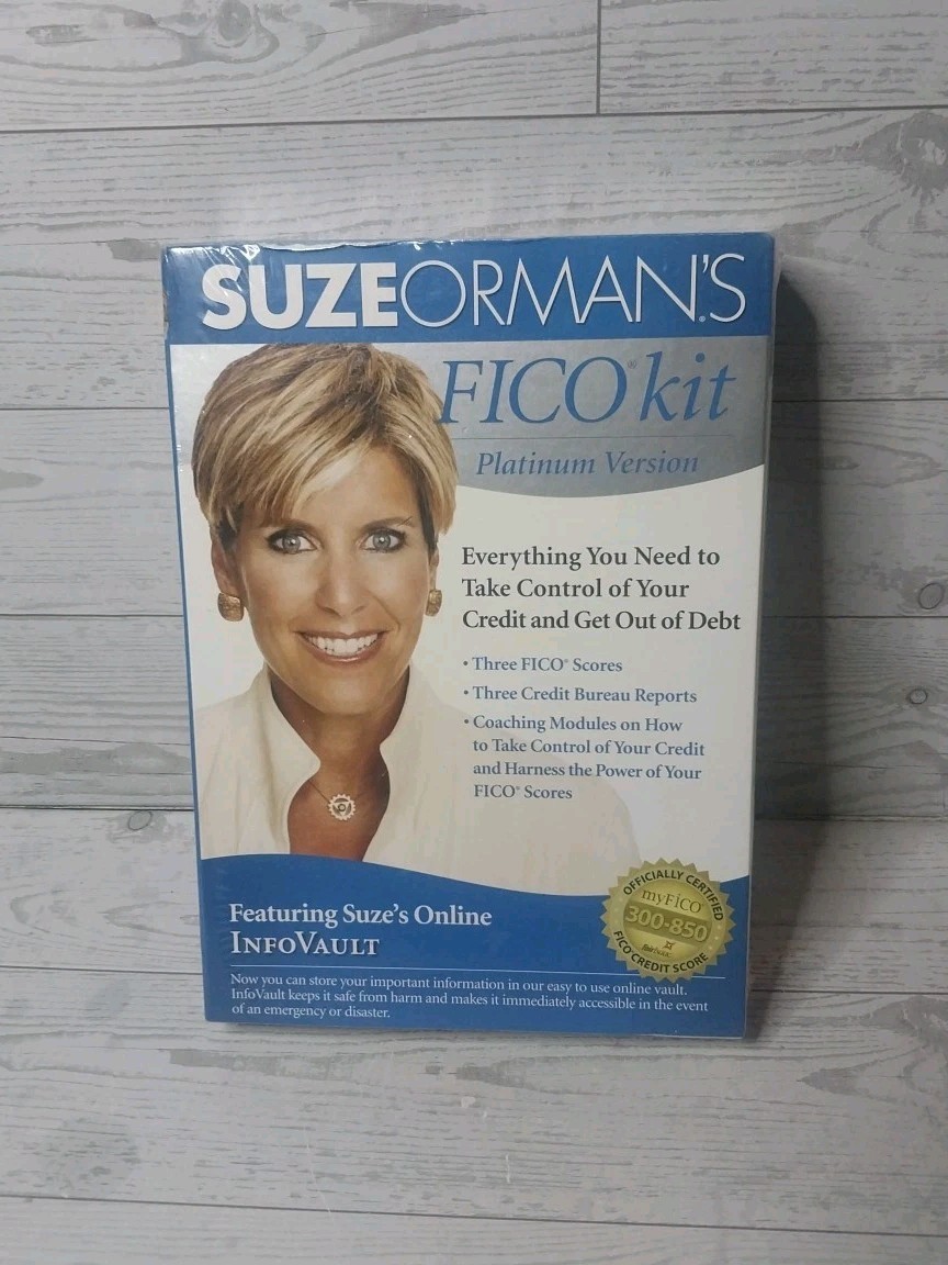 Suze Orman’s FICO Kit CD-ROM, Platinum Version Credit Score Debt Tool New Sealed